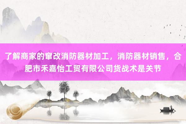 了解商家的窜改消防器材加工,消防器材销售,合肥市禾嘉怡工贸有限公司货战术是关节